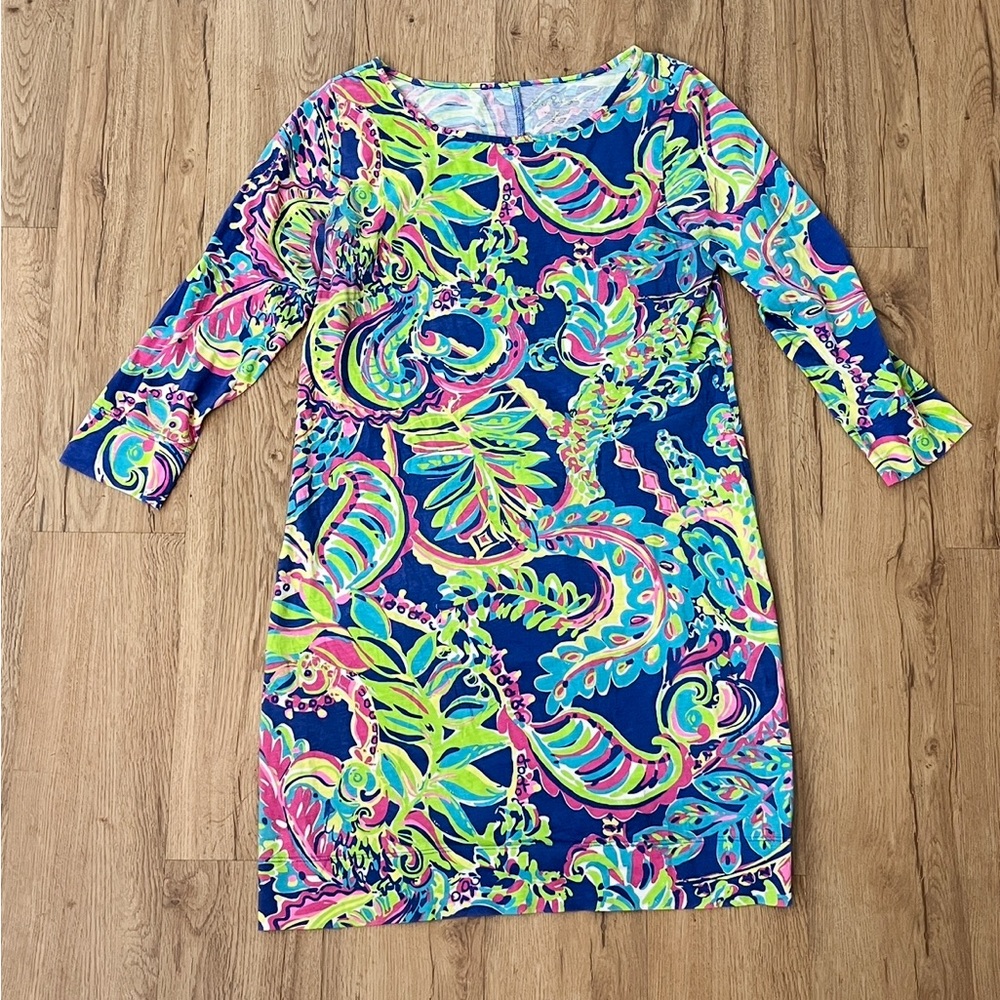 Lilly Pulitzer Marlowe Dress Boatneck Shirt Dress in Toucan Play Print
